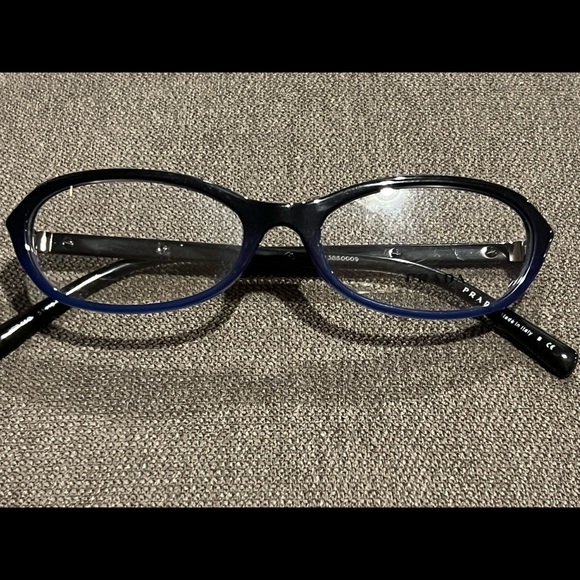 Prada Glasses Blue No Rx Italy - Picture 1 of 14